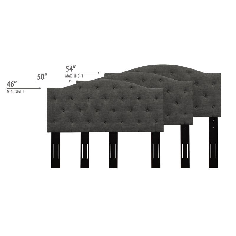 Upholstered Headboard, Dark Gray, Twin