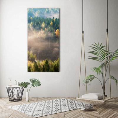 Fog Over The Forest - Wrapped Canvas Print