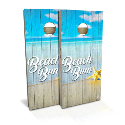 2' X 4' Beach Bum Cornhole Board Set With Carry Case