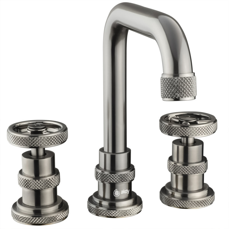 Widespread Bathroom Faucet, Brushed Gun Black