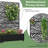 Outdoor Metal Planter Box Raised Garden Beds with Trellis-1676120784