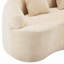 Canapé courbé avec accoudoir rond, canapé à compression avec 2 coussins, canapé crème pour petit espace, salon, chambre à coucher, sans assemblage-1152352548