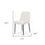 Ensemble de deux chaises d'appoint de salle à manger crème et noire Boucle-2105191012