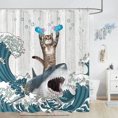 Funny Shower Curtain With Hooks