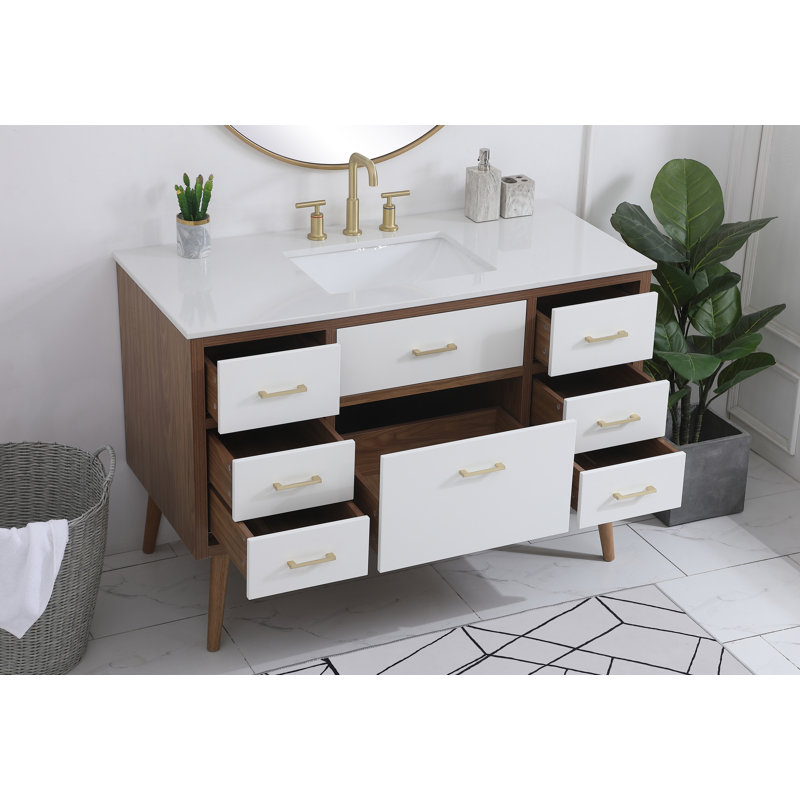 Steinfeldt 48' Single Bathroom Vanity Set, Blanc