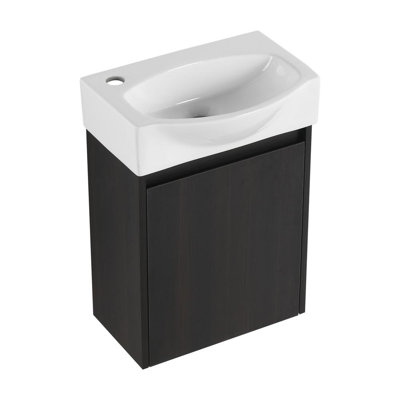 Meuble-lavabo simple 16 po avec plateau en céramique 16 po