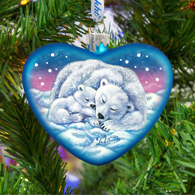 3.5'' Handmade Glass Holiday Shaped Ornament