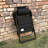 Folding Patio Chairs Set Of 2, Outdoor Deck Chair With Adjustable Sling Back, Camping Chair With Removable Headrest For Garden, Backyard, Lawn, Black