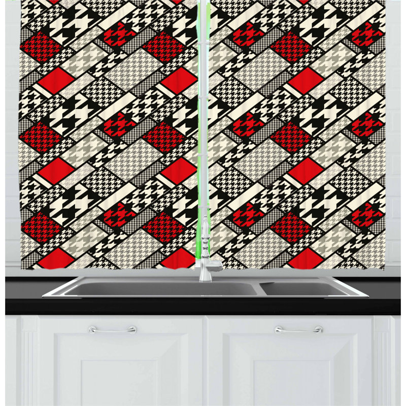 Patchwork Pointed Kitchen Curtain