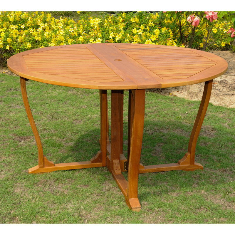 Horace 6 - Person Wood Patio Dining Set with Round Table