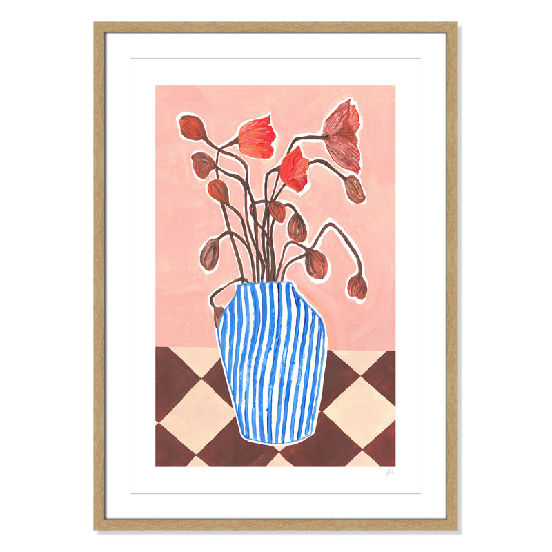 Poppies Print par Violets Print House, L 25,5 po x H 35,5 po, Imprimé mat, Naturel