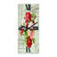 Horloge murale rouge - Fleurs peintes rouges sur une carte postale II-731715938