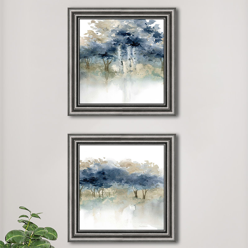 Waters Edge - ensemble de 2 peintures encadrées