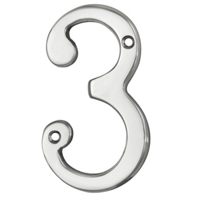 Clapham 7cm H Brass House Number