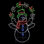 5' 2D Outdoor Snowman with 222 Multi-Color-Color LED Lights