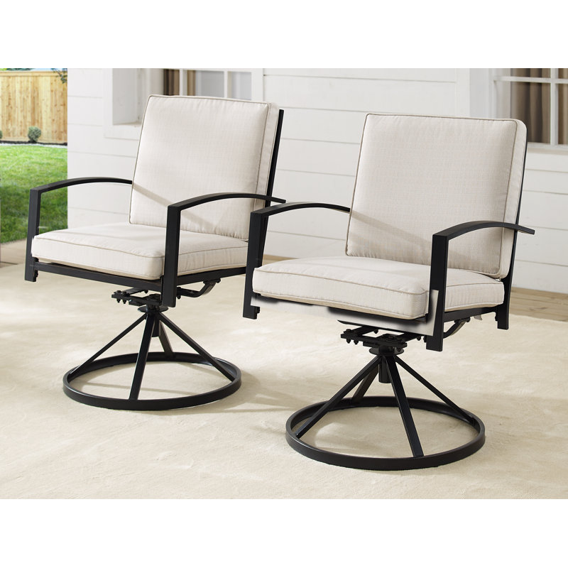 Chaise de patio pivotante avec coussin Halles, Gruau