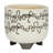 S/2 Ceramic 6/8" Scribble Footed Planter