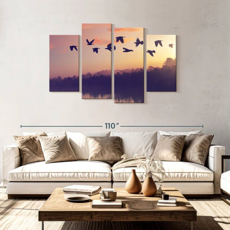 Brampt Birds Sunny Silhouette, 48" H x 75" W