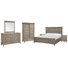 Holton King Panel Storage Bed 2 Small Nightstands Drawer Dresser With Landscape Mirror And Door Chest