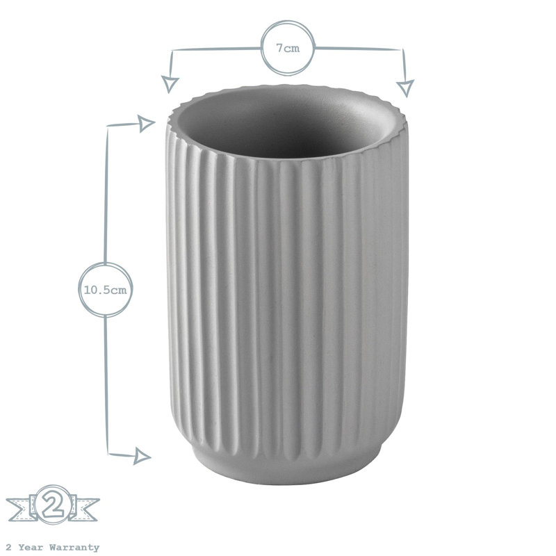 Harbour Housewares - Concrete Toothbrush Holder, Grey