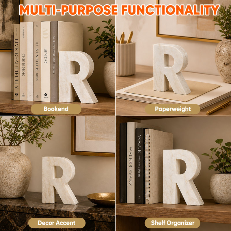  Serre-livres en marbre naturel R