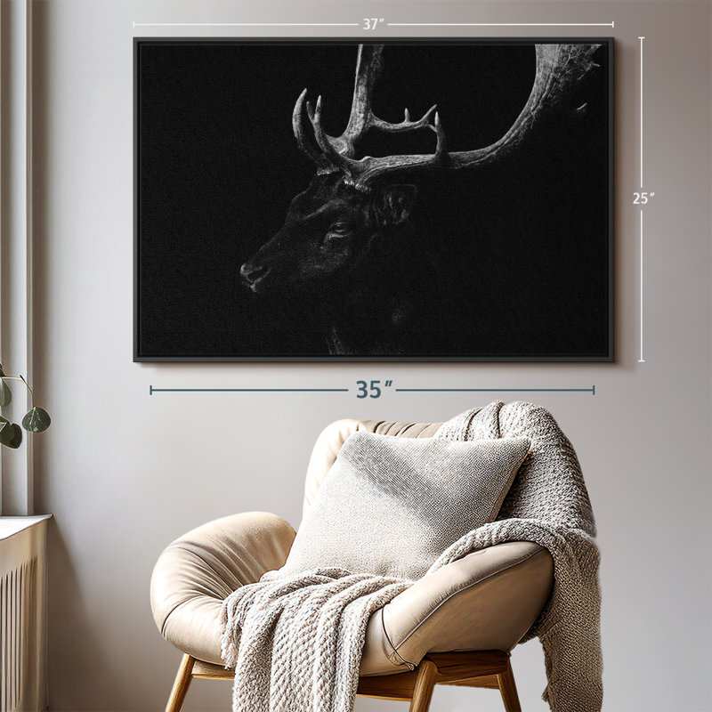 «Elk Beauty», reproduction sur toile, H 25 po x l 37 po