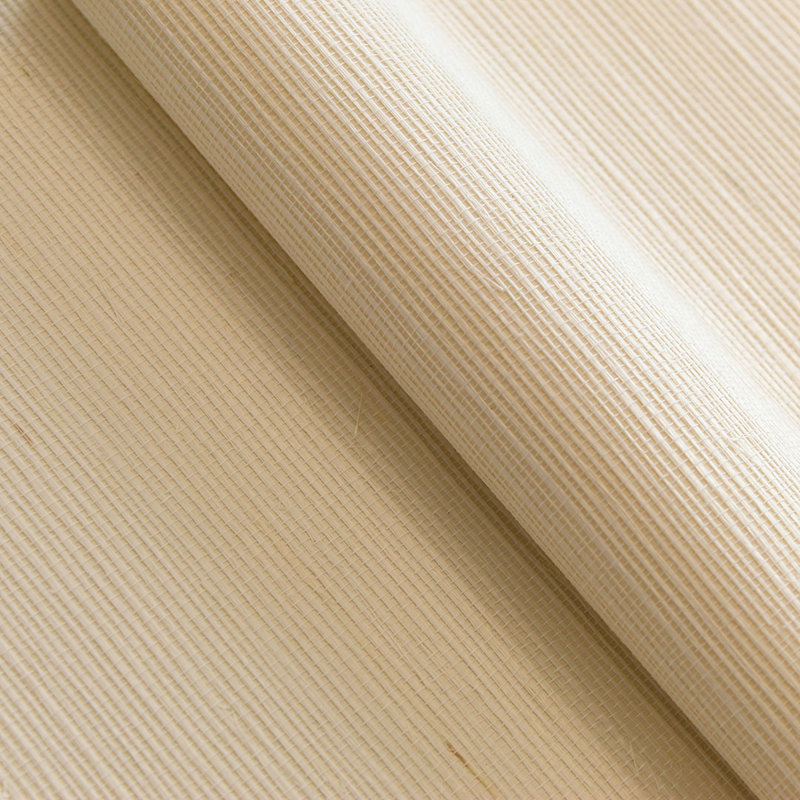Papier peint sisal monochromatique Authentic Grasscloth, Crème