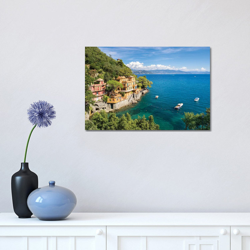 Baia Cannone près de Portofino, Ligurie, Italie, H 12 po x l 18 po x P 1,5 po