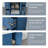 42" Bathroom Vanity Base Cabinet with 2 Soft-Close Double Doors & 9 Smooth Drawers with Slides(Blue)