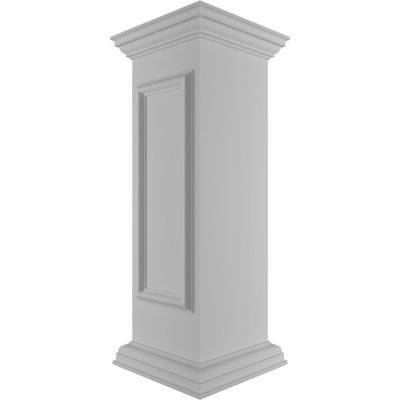 Poteau de poteau d'angle avec panneau, capitonnage et base (ensemble d'installation inclus)