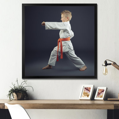 " Martial Arts Karate Child Orange Belt Training Studio "