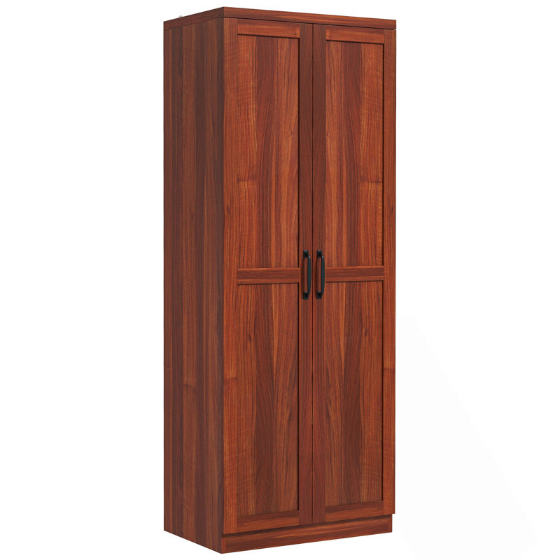 Garde-manger à 2 portes de 63 po Buzia, armoire de rangement autoportante avec tablettes à 5 niveaux et 2 tablettes réglables