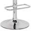 Tabouret réglable moderne avec siège pivotant à mouvement polyvalent gris et argent
