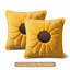 Housses de coussin moelleuses en jacquard de tournesol