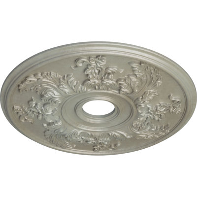 Endurathane Acanthus Twist Ceiling Medallion, 23 5/8"OD x 4 5/8"ID x 1 7/8"P (Fits Canopies up to 8 3/8"), Hand-Painted Flash Gold Finish
