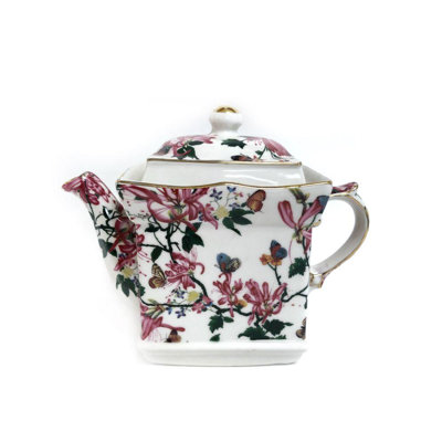 Théière en porcelaine 18-oz orchidées Jaquan