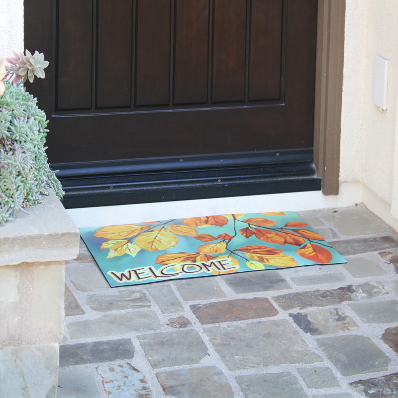 Dernier feuilles de miettes de miettes de caoutchouc 30 po x 18 po tapis de porte extérieur antidérapant