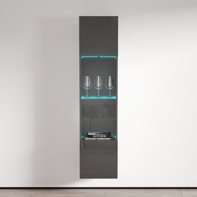 Bibliothèque flottante grise Type-42 15,75 "Fly