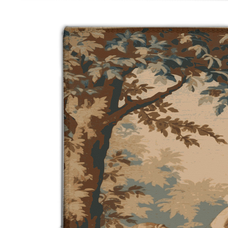 Tapis d'intérieur et d'extérieur brun français, Rectangulaire 8 pi x 10 pi