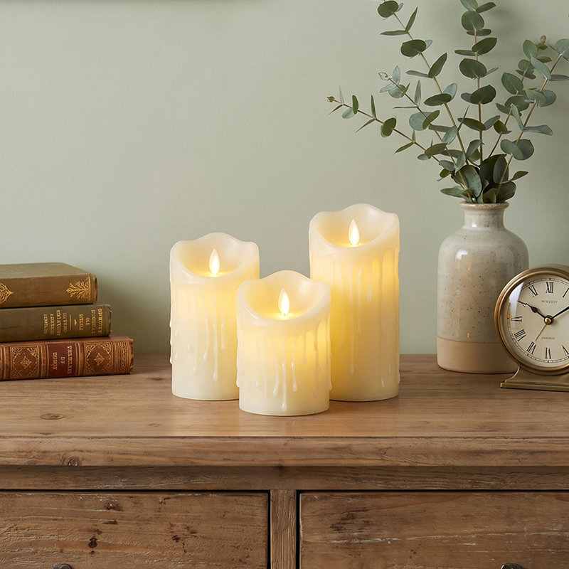 3Pcs LED Flameless Candles with Remote Control