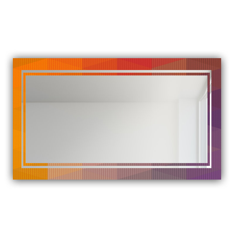 Glam Modern & Contemporary Vanity Mirror, 32" H x 24" W, Dotted Geometry