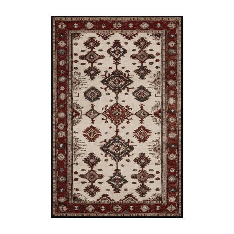 Machine Washable Turkish Black Area Rug, Rectangle 2' x 3'