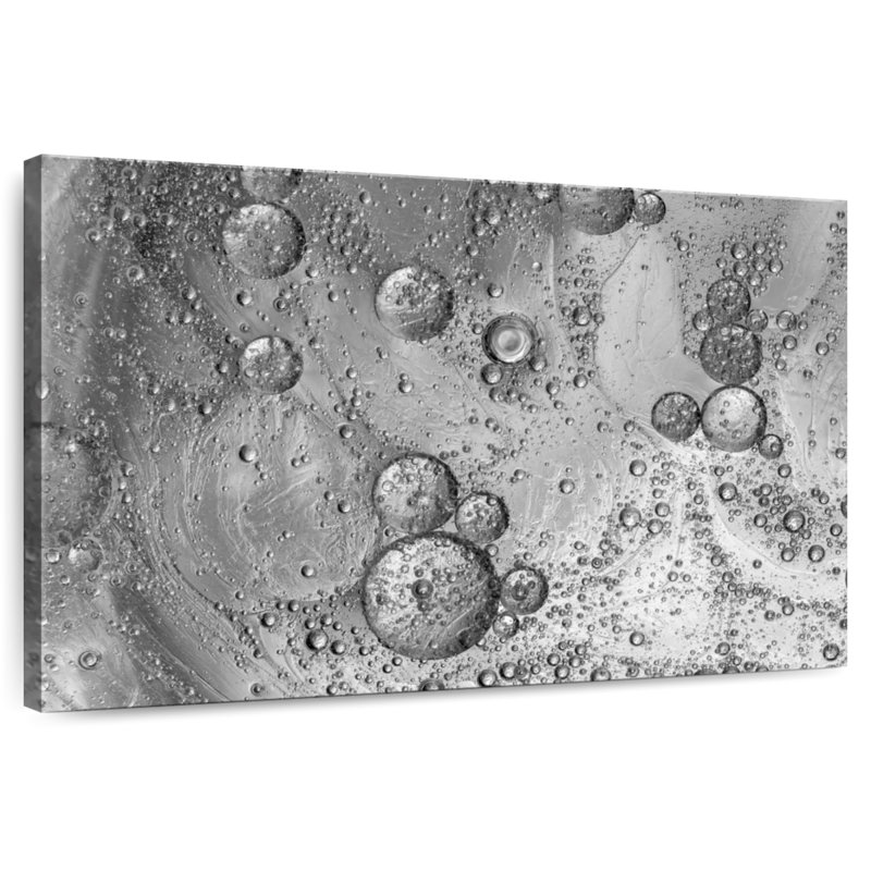 Water Droplets Silver Abstract