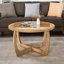 Table basse ronde en rotin Kenmure