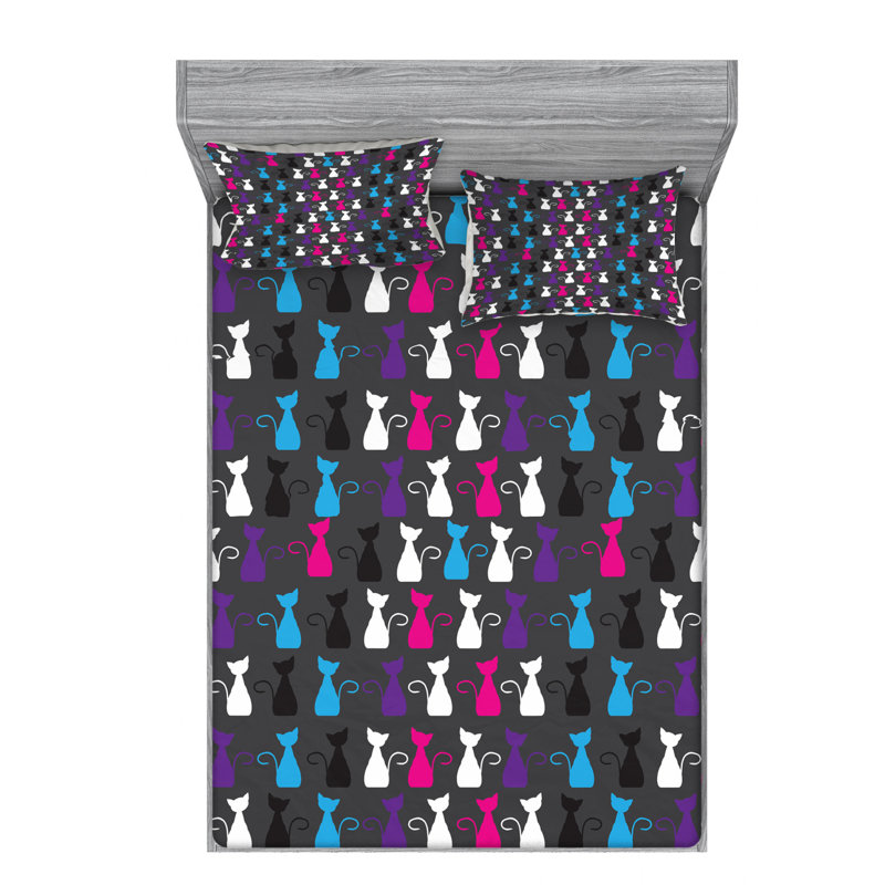 Microfiber Sheet Set, Queen Sheet Set with Fitted Sheet