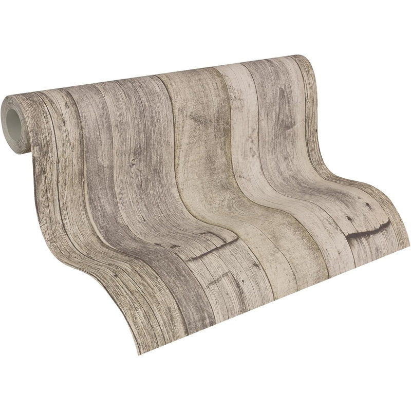 Rouleau de papier peint 33 pi x 21 po naturellement Dekora Natur 6, Crème / Noir