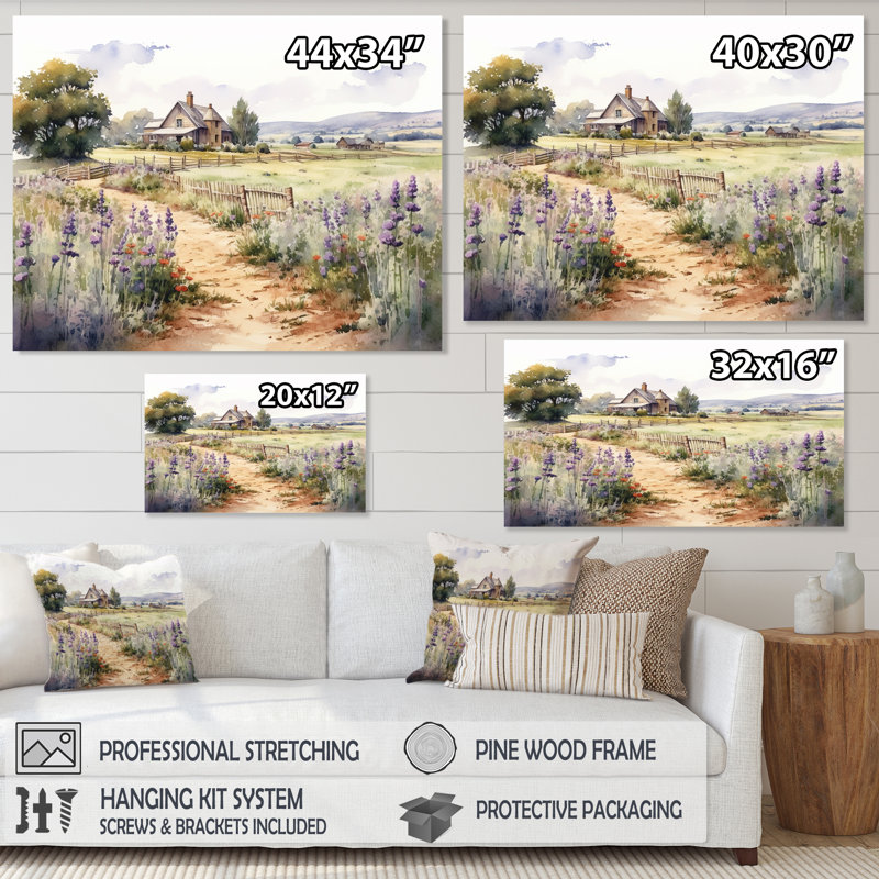 «Herbs Garden At The Farm II», reproduction sur toile, Cadre doré à une seule photo, H 12 po x l 20 po x P 1 po