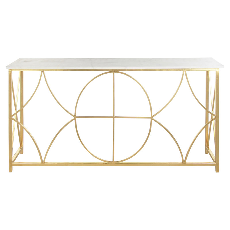 Naples 72" Console Table, Carrera Marble