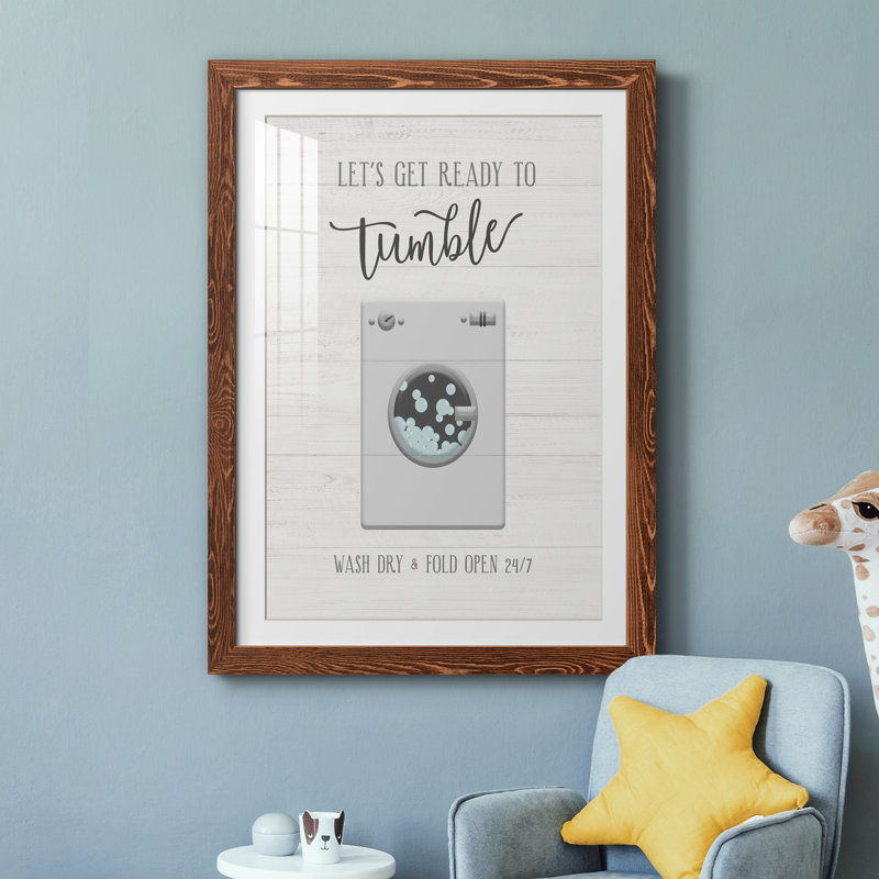 Tumble - Imprimé, H 31,5 po x l 23,5 po x P 1,5 po, Papier avec cadre brun