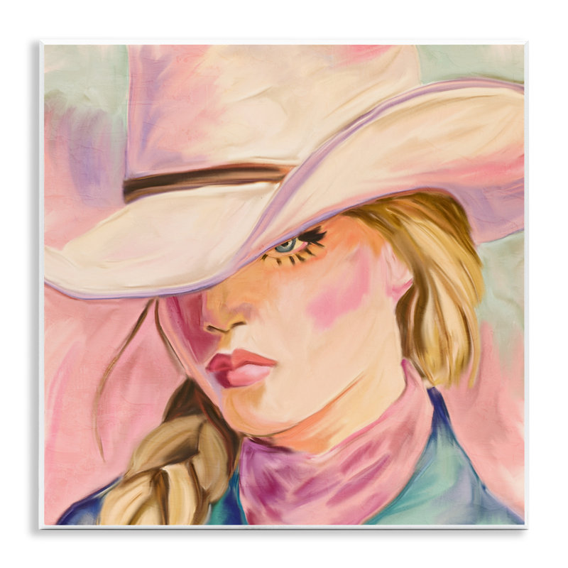 Plaque murale «Pastel Cowgirl», par Kim Allen
